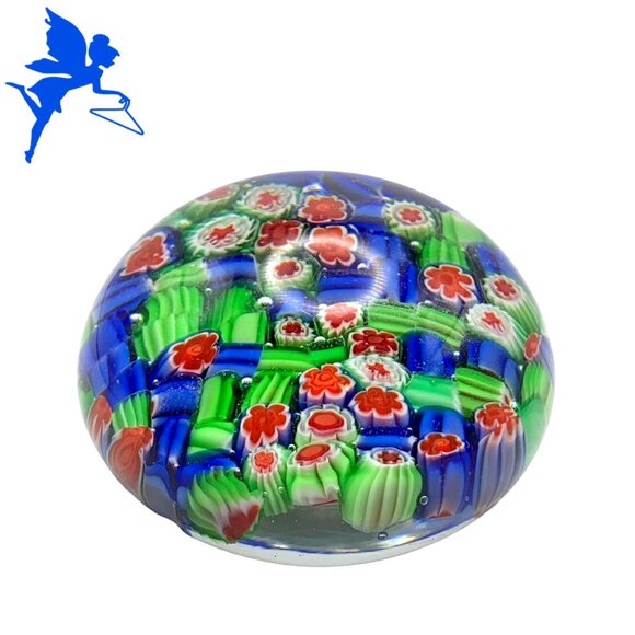 VINTAGE MURNO Millefiori Glass Paperweight - Picture 1 of 6